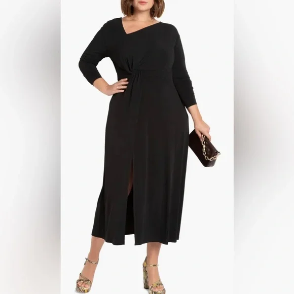 knee length dresses for ladies Plus Size Multicolor Sequin V-Neck Long Sleeve Maxi Dress – 4X (20/22) –  Style Plus Consignment Boutique main image 0